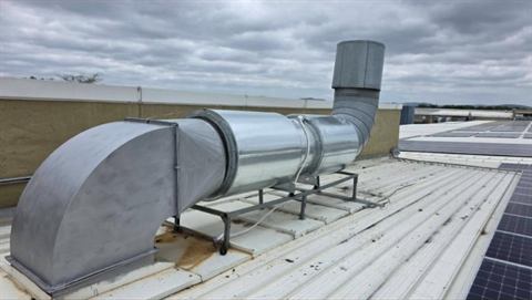 Rooftop extraction ducting
