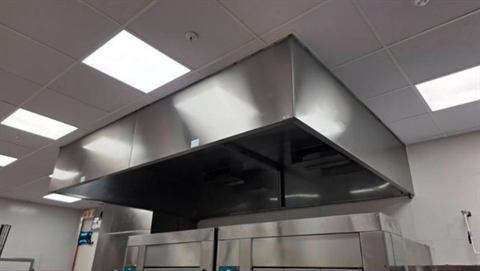 Large kitchen extract canopy