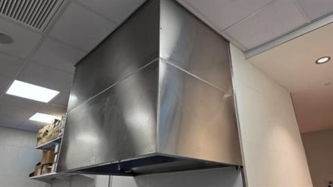 Stainless steel kitchen extract canopy