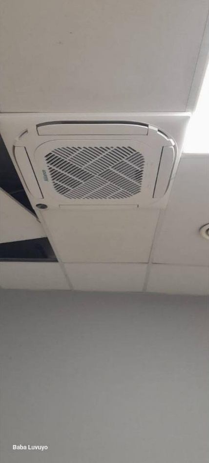 Cassette air conditioner in a ceiling